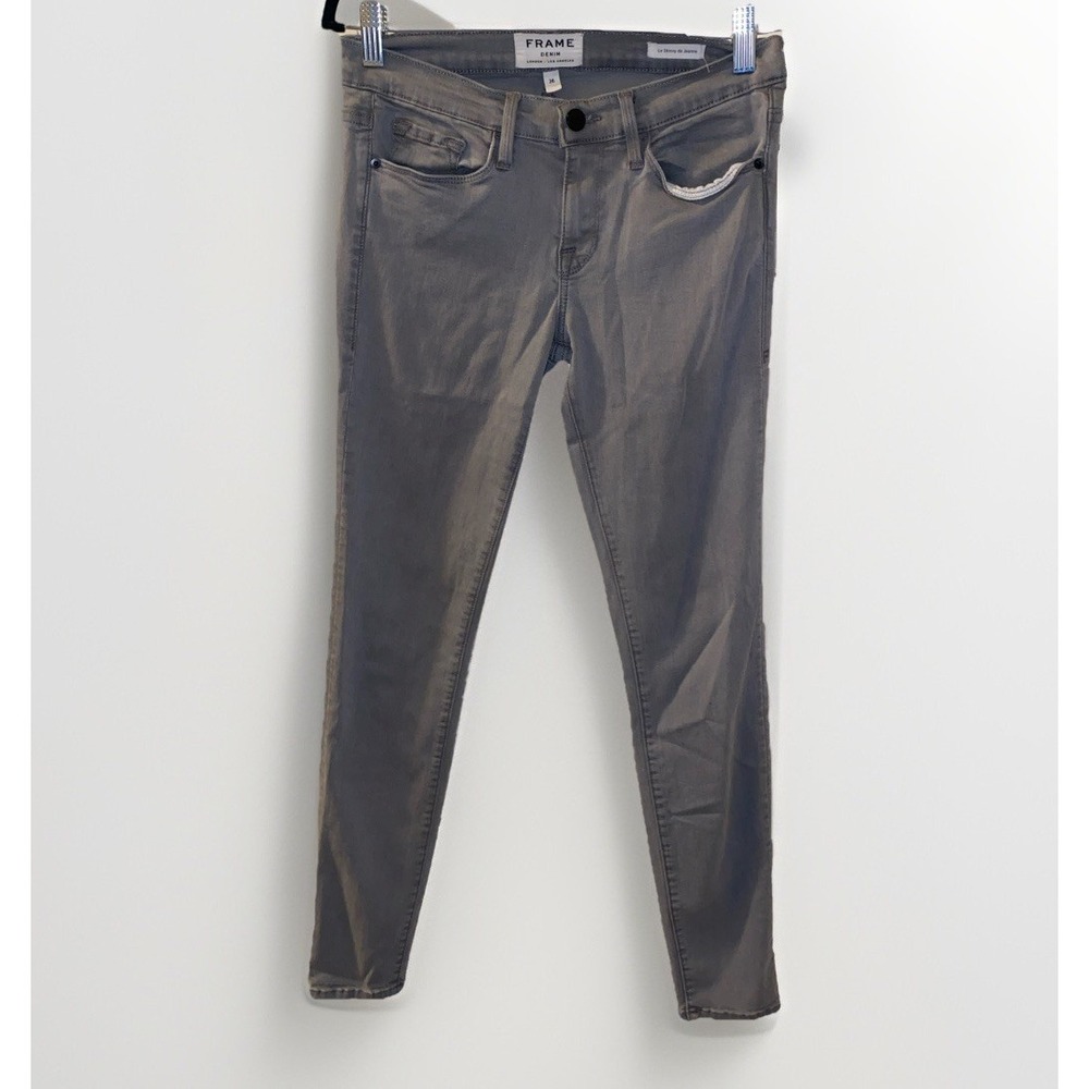 Frame Denim Women's Gray Le Skinny‎ De Jeanne 26 Jeans